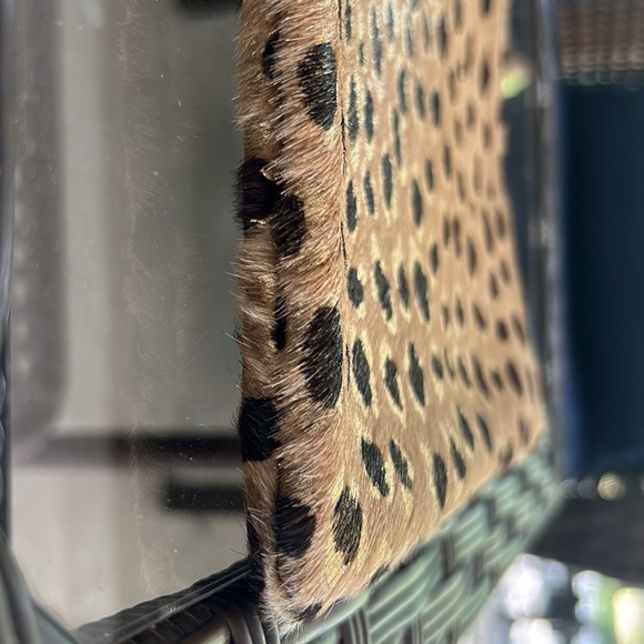 Oliveve Hair Calf Leopard Print Clutch - Picture 2 of 10